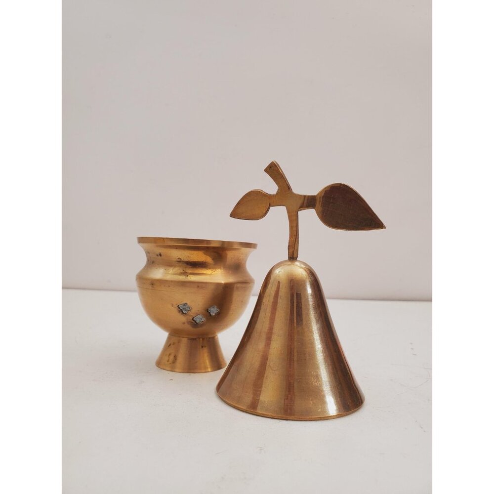 Vintage Brass Stick/Cone Incense Burner small burner with lid, made in india - Picture 5 of 10